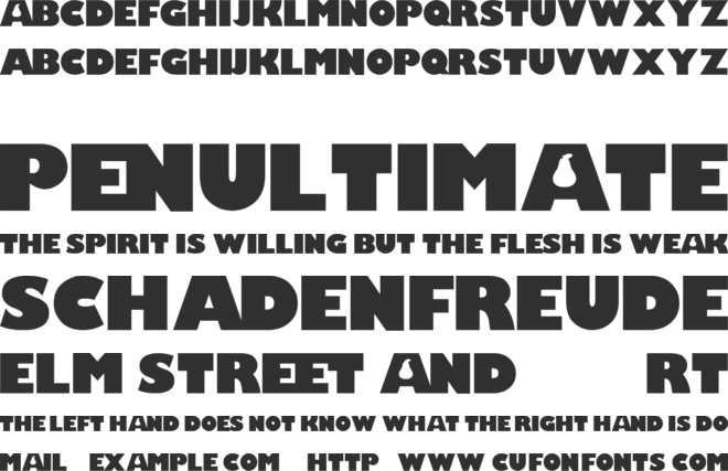 Giant Pear font preview