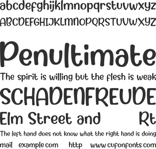 Candy Cake font preview
