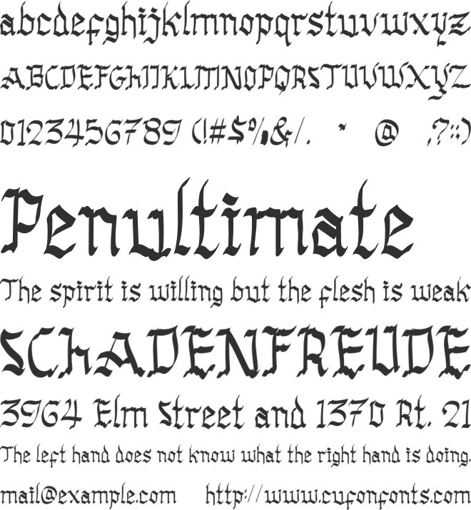 The Monster font preview