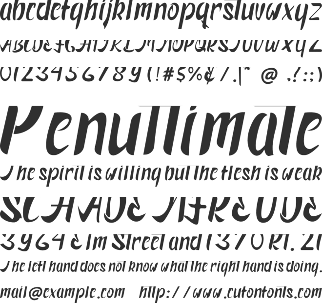 Seek And  Stalk font preview