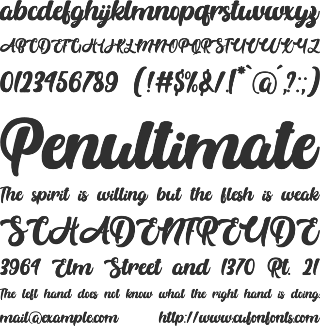 Anhattan font preview