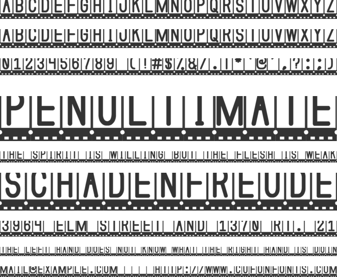 Coming Soon St font preview