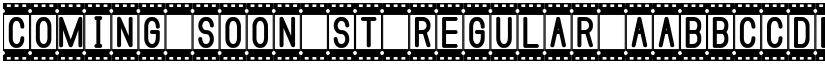 Coming Soon St Regular font