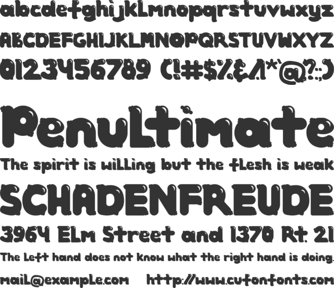 Bath Time font preview