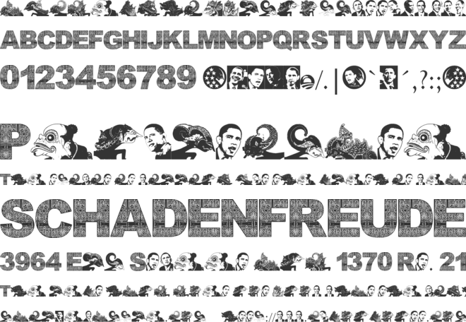 WayangObama2009 font preview
