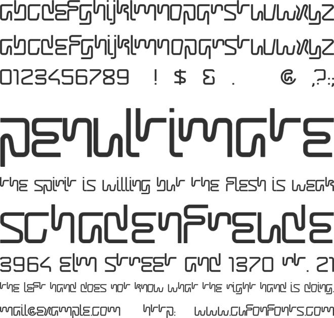 Scable font preview
