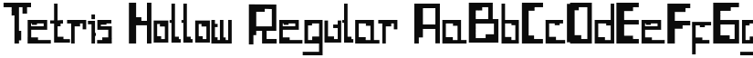 Tetris Hollow Regular font