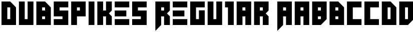 Dubspikes Regular font
