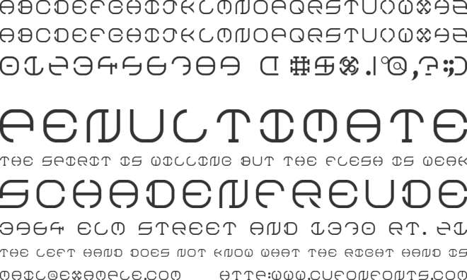 South Circle font preview