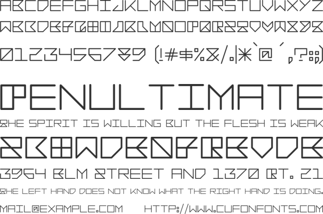 Bacotu font preview