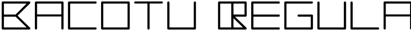 Bacotu Regular font