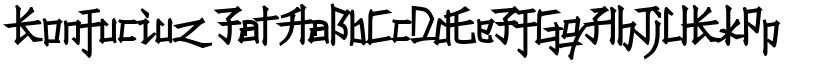 Konfuciuz Fat font
