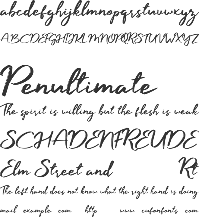 Manyland Free font preview