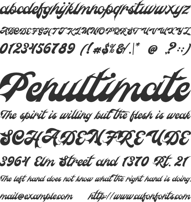 Brotherhead font preview