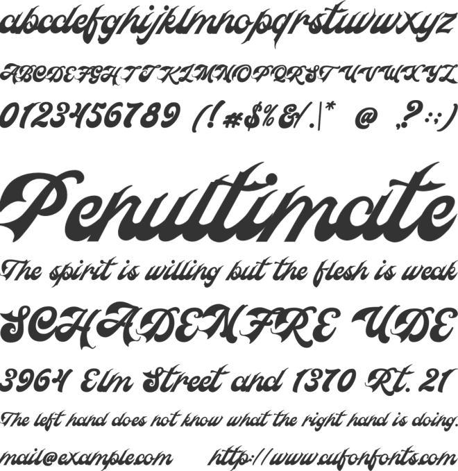 Brotherhead font preview