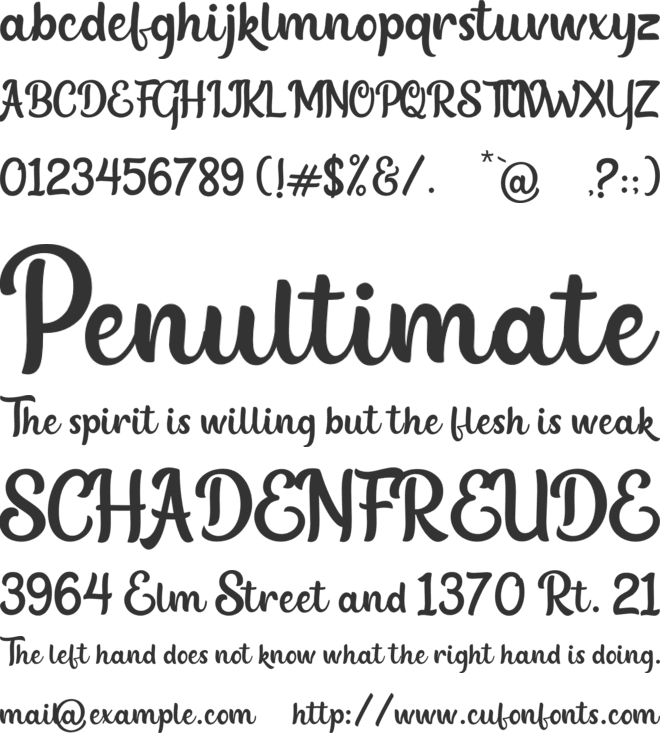 Butter Chicken font preview