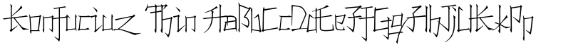 Konfuciuz Thin font