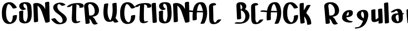 CONSTRUCTIONAL BLACK Regular font