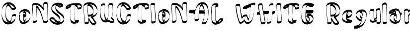 CONSTRUCTIONAL WHITE Regular font
