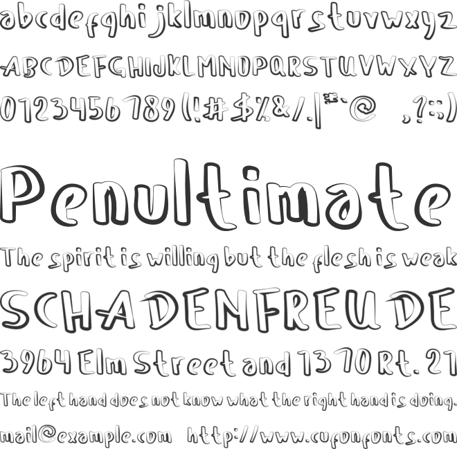 Kontraktor Dooms font preview