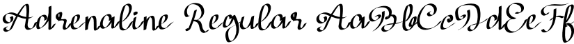 Adrenaline Regular font