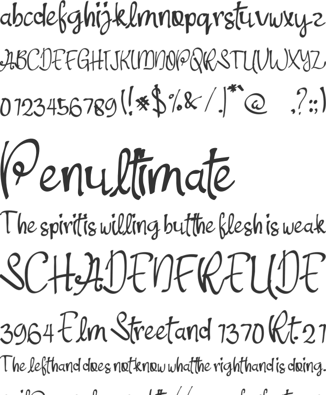 Brush Square font preview