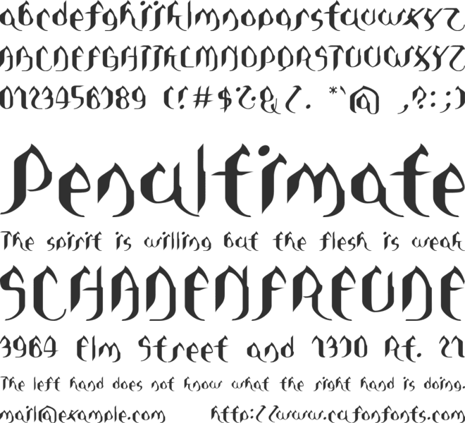 Asie font preview