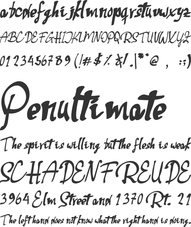 Billal Bostec font preview