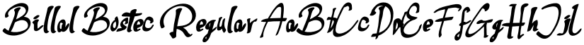 Billal Bostec Regular font