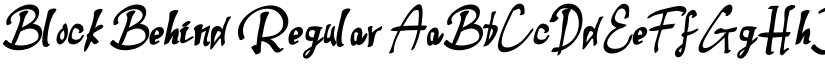 Block Behind Regular font