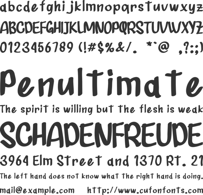 SMART MARVEL font preview