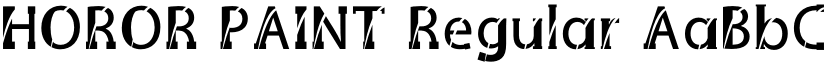 HOROR PAINT Regular font