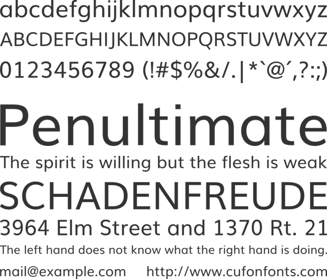 Muli font preview
