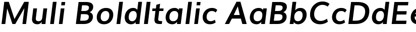 Muli BoldItalic font