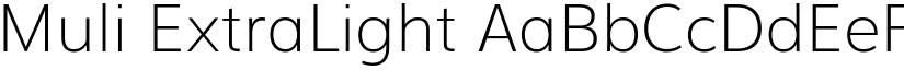 Muli ExtraLight font