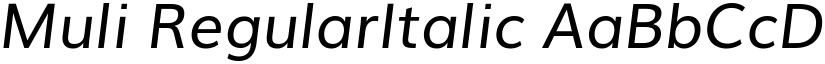 Muli RegularItalic font