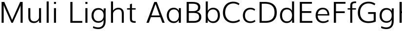 Muli Light font