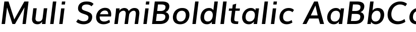 Muli SemiBoldItalic font