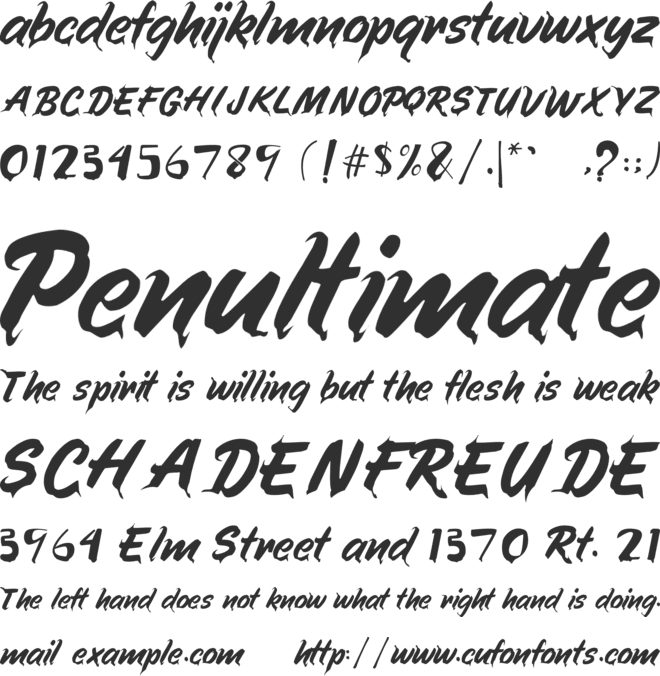Momentum font preview