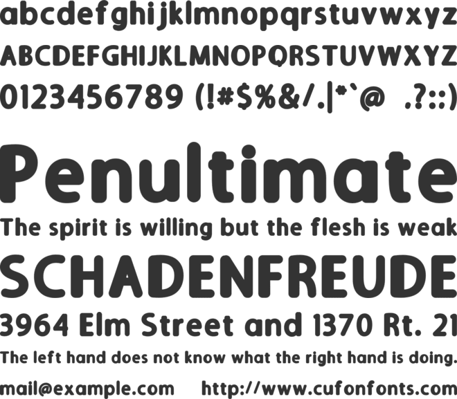 Galileo-Various font preview