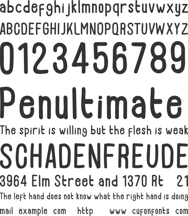 BEFORE SAN font preview