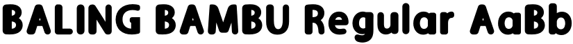 BALING BAMBU Regular font