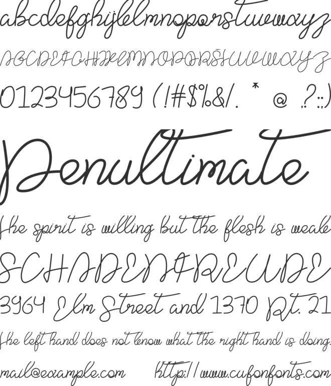 Talillat font preview