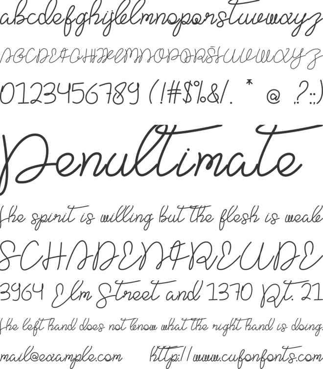 Talillat font preview