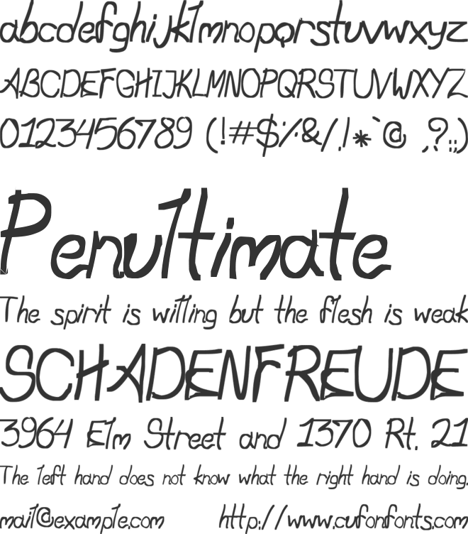 ThuesdayDoList font preview