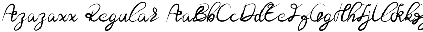Azazaxx Regular font