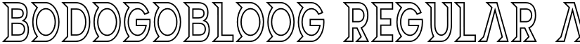 BODOGOBLOOG Regular font