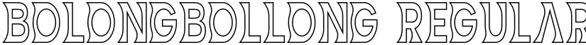 BOLONGBOLLONG Regular font