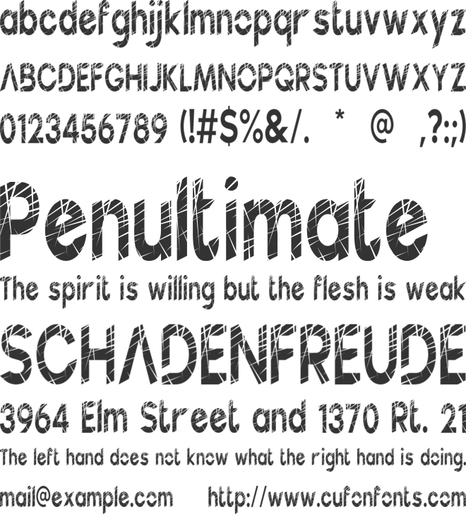Bonogada font preview
