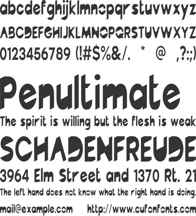 Obaedan font preview